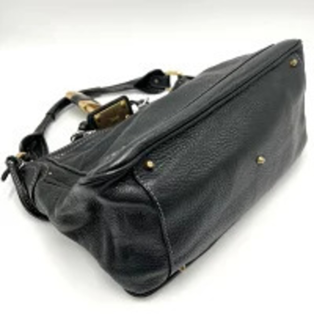Chloe Paddington Handbag Shoulder Bag Leather Black Gold - Picture 3 of 10